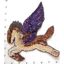 Load image into Gallery viewer, Horse with Wings, Pegasus, Sequin Beaded 8.5&quot; x 7&quot;