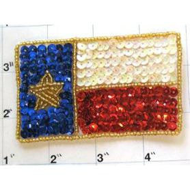Texas Flag 3.5" x 2.25"