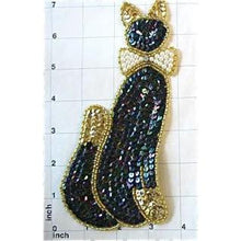 Load image into Gallery viewer, Moonlight Cat with Pearl Bow 7&quot; x 3.5&quot;