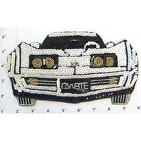 Corvette with White Gold Black Sequins and Beads 5
