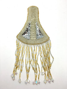 Shoulder Epaulet Pair with Choice of Color Sequins and Beads 9" x 4"