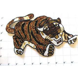 Tiger with Brown and Black Stripes 9" x 6"