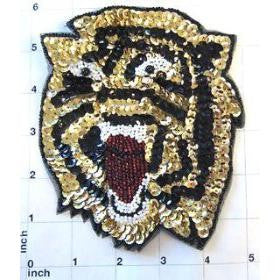 Tiger Face Roaring 6" x 5"