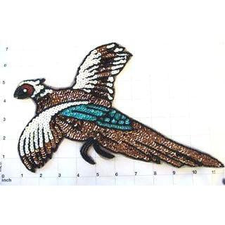 Pheasant with Multi-Colored Sequins and Beads 7