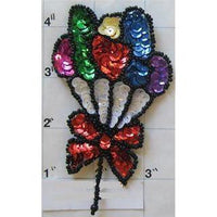 Balloons with Multi-Colored Sequins and Black Beads 4.25