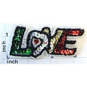 LOVE Word Spelled Out 1.5" x 3.5"