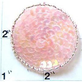 Circle and Dot Light Iridescent Pink Various Sizes