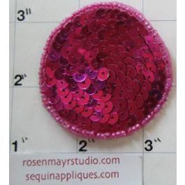 Dot Fuchsia Sequins and Beads 2"