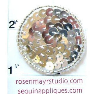 Dot Silver Sequins and Beads .75"