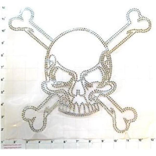 Skull and Bones Iron-on Heat Press 12" x 13"