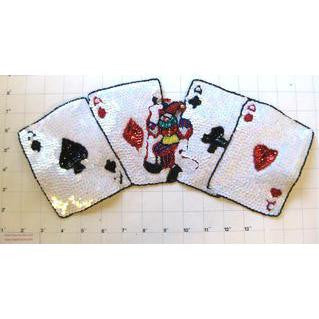 Four Aces and Joker, Sequin Beaded 15