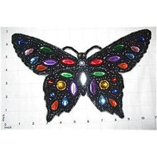 Load image into Gallery viewer, Butterfly Black with Jewels 11&quot; x 6.75&quot;