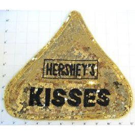 Kisses with Gold Sequins 11.5" x 9.75"