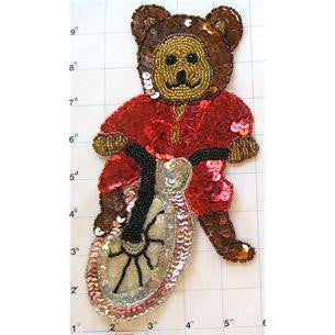 Bear on a Bicycle 9" X 4.75"