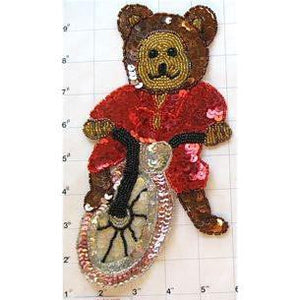Bear on a Bicycle 9" X 4.75"