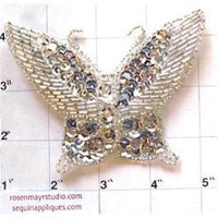 Butterfly Silver Sequins and Beads 4
