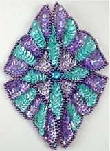 Load image into Gallery viewer, Designe Motif with Southwestern Colored Sequins and Beads 5.75&quot; x 4.75&quot;