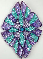 Designe Motif with Southwestern Colored Sequins and Beads 5.75