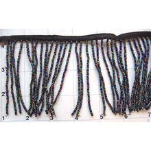 Load image into Gallery viewer, Trim Moonlite 3&quot; glass beaded fringe Sold by yard! 2.5 yard remnant