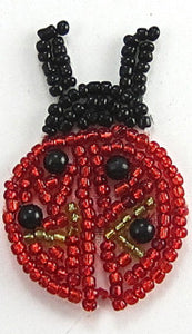 Ladybug with black/red Beads 1"