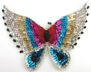Large Butterfly with Turquoise MultiColors 5.5" x 7"