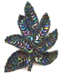 Leaf Moonlite Sequins and Beads 4" x 3"