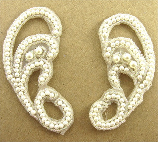 Designer Motif Pair with White Beads 4