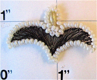 Motif with Black and White Beads