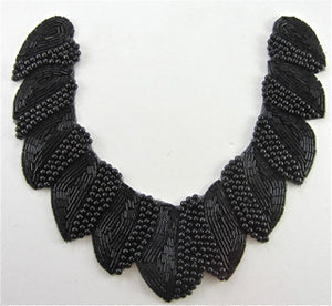 Neck Piece with Black Beads 8"