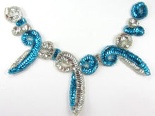 Load image into Gallery viewer, Neck Piece Sequin With Turquoise and Silver 6&quot; x 9&quot;