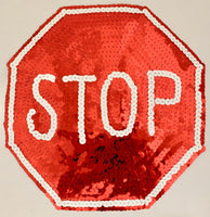Stop Sign Red Sequins Two Sizes 6