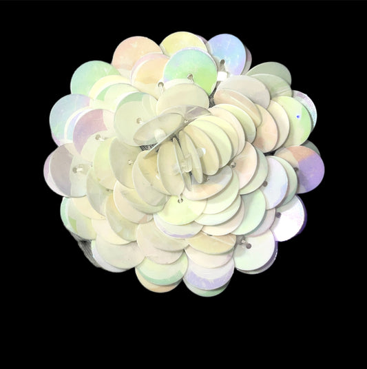 Flower High Rise China White Round Sequins 2"