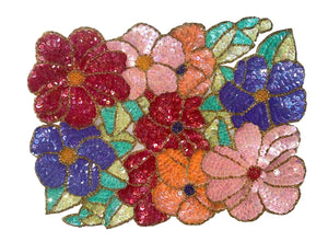 Flowers Multi-Colored 10" x 7"