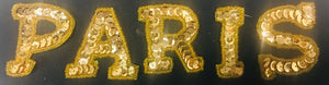 Paris In Separate Gold Letters 2"