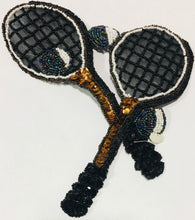 Load image into Gallery viewer, Tennis Rackets with Tennis Balls 8&quot; x 6&quot;