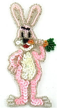 Load image into Gallery viewer, Easter Rabbit with Carrot, Sequin Beaded 5&quot; x 2.5&quot;