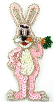 Easter Rabbit with Carrot, Sequin Beaded 5