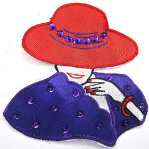 Red Hat Lady Embroidered 3" x 3.5"