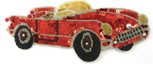 Load image into Gallery viewer, Sports Car with Red Sequins and Silver Beads 3.5&quot;x 7.5&quot;
