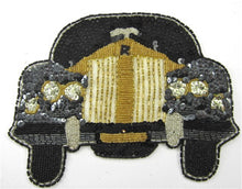 Load image into Gallery viewer, Rolls-Royce Car Black and Gold Sequin Beaded 8&quot; x 6&quot;