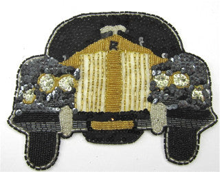 Rolls-Royce Car Black and Gold Sequin Beaded 8