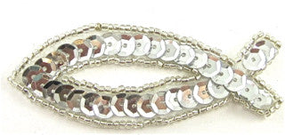 Silver Sign "Fisher of Men" Ribbon 3" x 1"