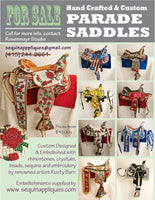 Custom Handmade Embellished Saddles Furnished by sequinapplique.com