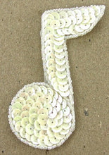 Load image into Gallery viewer, Single Note China White Sequins and Beads 3&quot; x 2.5&quot;