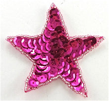 Load image into Gallery viewer, Star Fuchsa Sequins Lite Fuchsia 2.25&quot;