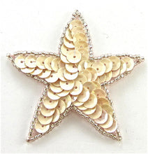 Load image into Gallery viewer, Star Lite Creamy with Dark Cream Beads 2 7/8&quot;