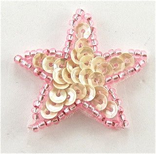 Pink Star with Flat Light Trim or Dark Trim 1.25"