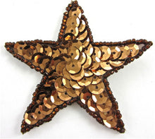Load image into Gallery viewer, Star with Bronze Sequins and Beads 1.25&quot;