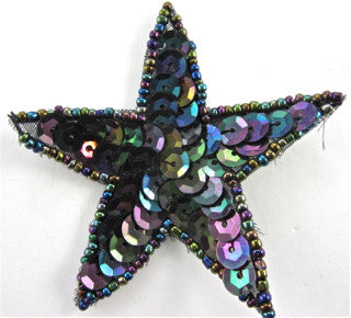 Star with Moonlight Sequins and Beads 3