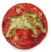 Load image into Gallery viewer, Zodiac Symbol Taurus the Bull, Sequin Beaded 3.5&quot;